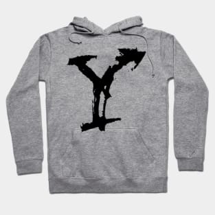 Dark and Gritty letter Y from the alphabet Hoodie